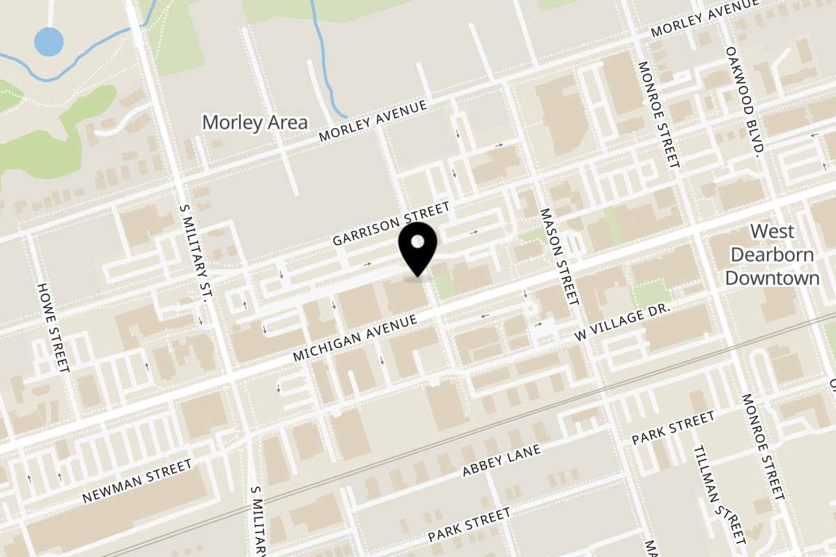 Map showing the location of Mezcal Express Dearborn on 946 Howard St in Dearborn